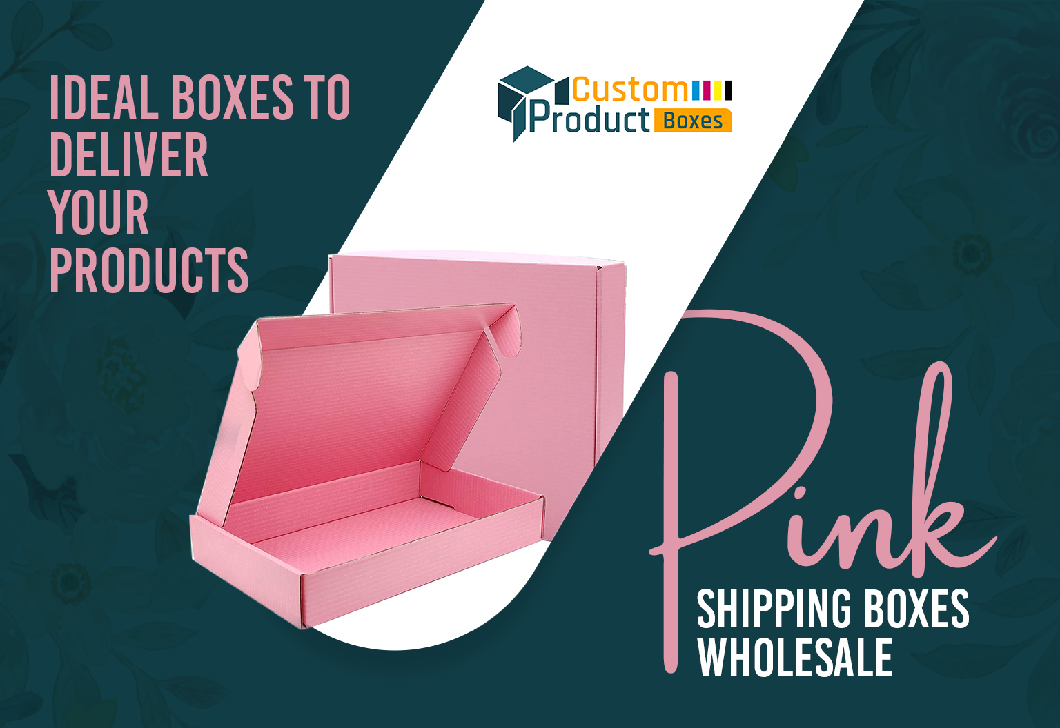 pink shipping boxes wholesale