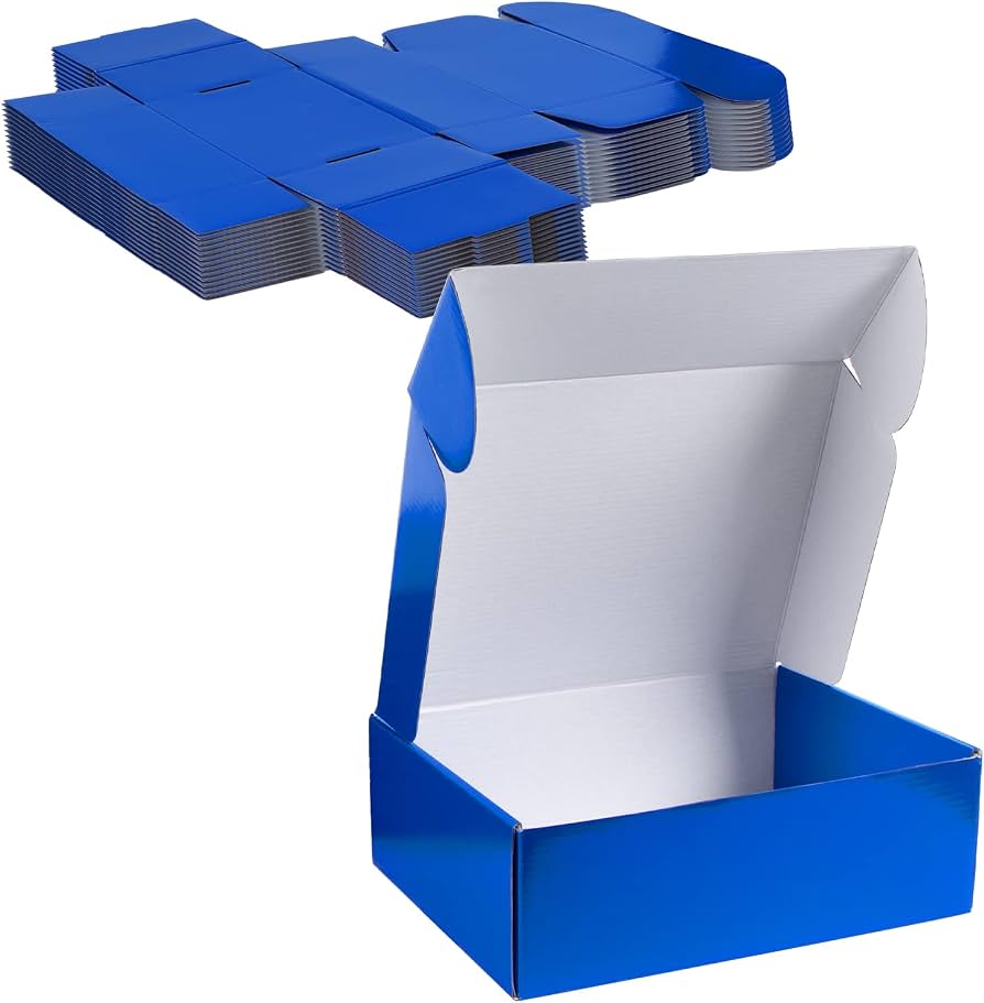 Blue Mailer Boxes